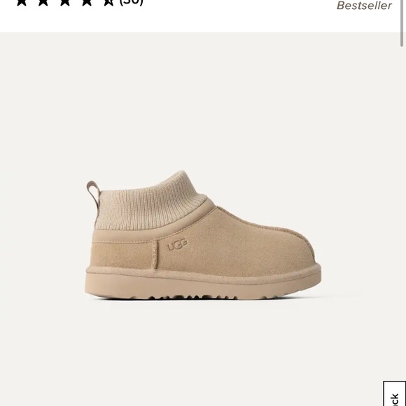 UGG Beige Slip-On Boots - Picture 1 of 7